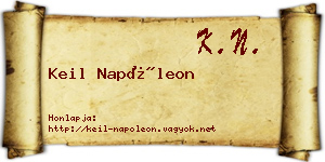 Keil Napóleon névjegykártya